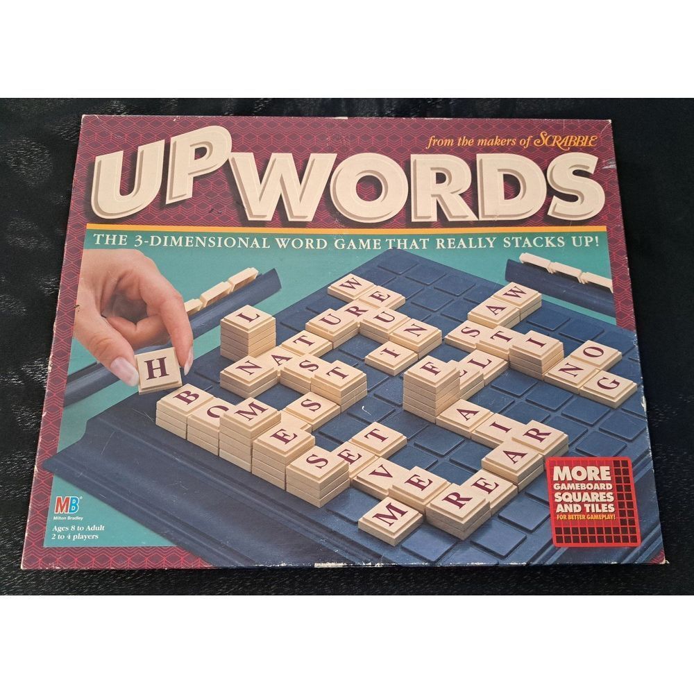 Vintage Upwords - Dated‎ 1997 by Milton Bradley - A 3-Dimensional Word Game